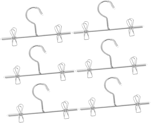 Miniatura 7 de Toddmomy 18 piezas Mini colgador de ropa para muñecas Estante de alambre Mini suministros para la casa Mini Perchero de ropa para muñecas, Mini