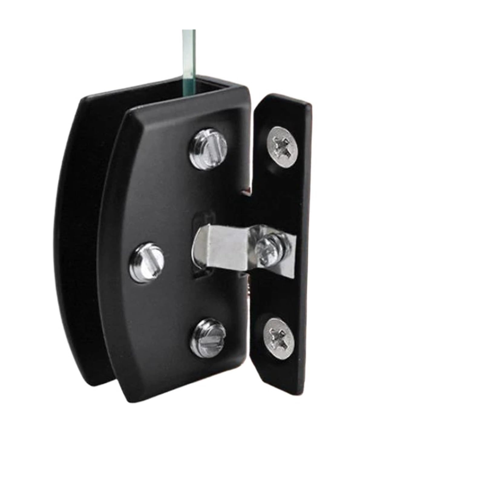 Accessoires de quincaillerie de meubles pour porte en verre noire