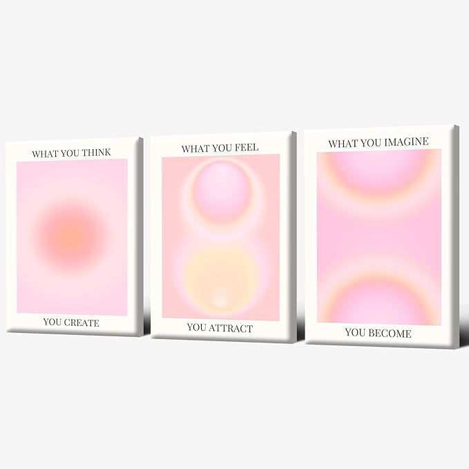 Quark Colorful Abstract Aura Posters Room Aesthetic Set Of