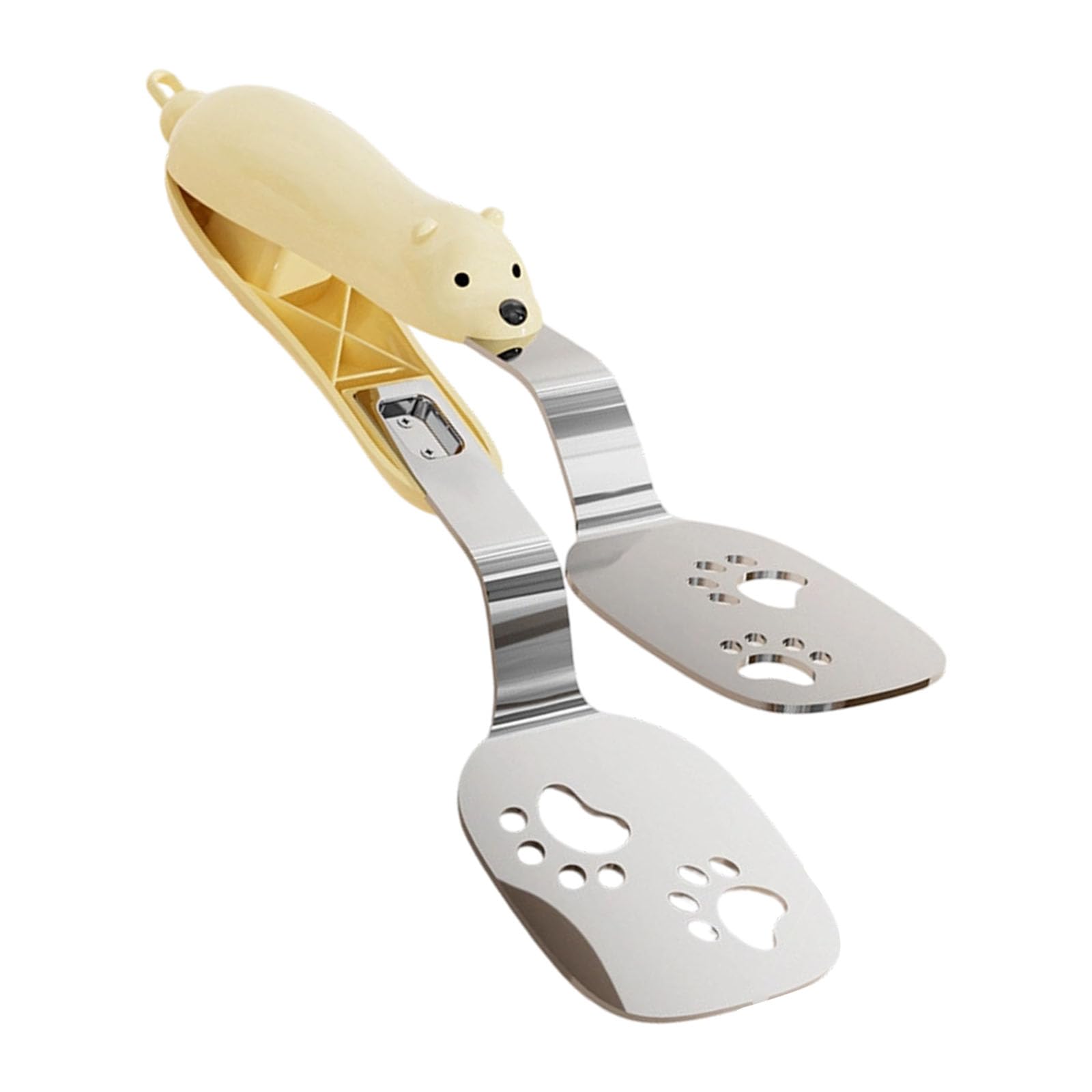 Tsophreniq Ergonomic Handle Nonrust Steel Cooking Clamps for Flipping Fish Meat and Pancakes Heat Safe Kitchen Utensils Kitchen Tongs