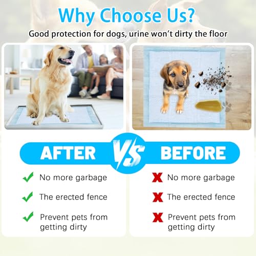 Image of Pee Pad Holder for Dogs, 24 inchX24 inch Puppy Pad Holder with Raised Edge, Non-Slip Silicone Mat & Leak-Proof Dog Pee Tray for Floor Protection, Puppy Potty Training Pad Tray