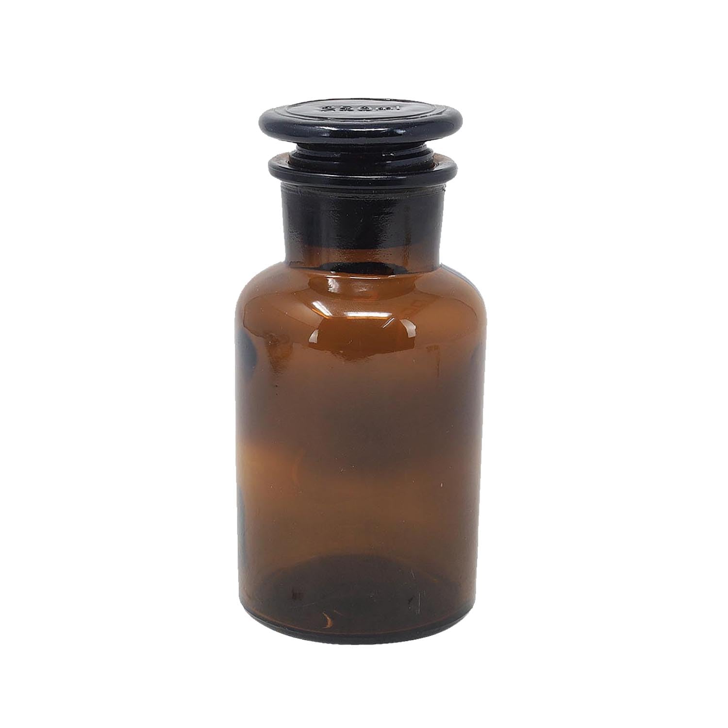 Unique Home Living Amber Uhl Apothecary Jar Reagent Bottle, 250Ml Glass Storage Jars With Lid, Vintage Style Container, Reusable Refillable Bottles For Essential Oils, Bath Salts, Lotion, Perfume