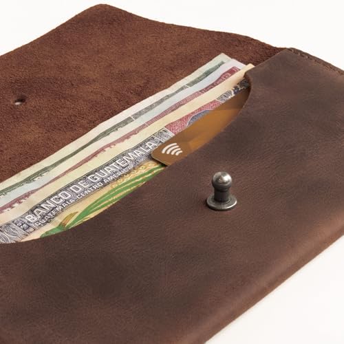 Hide & Drink, Long Utility Pouch Handmade from Full Grain Leather, Stylish Wallet for Carrying and Storing Cash, Coins, Cards3