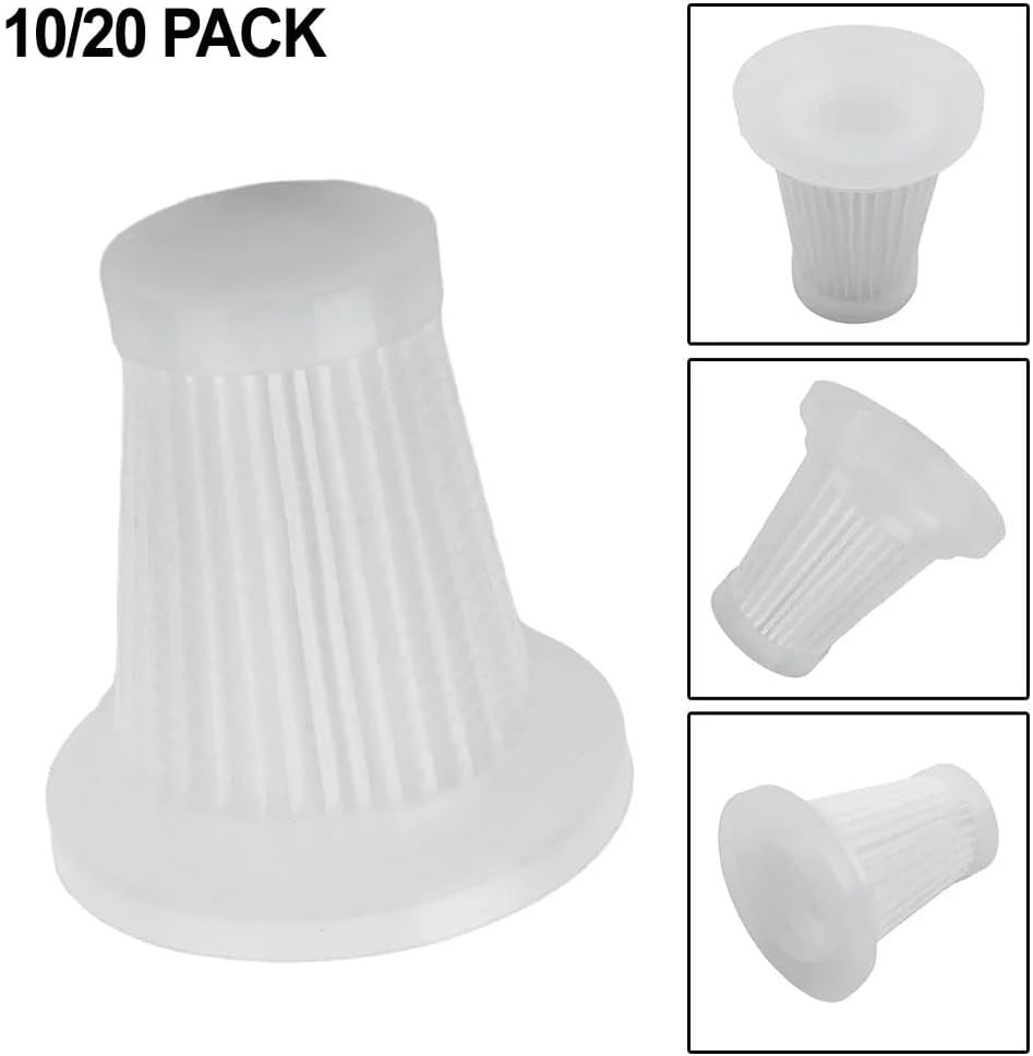 10/20pcs Reusable Car Vacuum Cleaner Accessories Washable Filters Handheld Vacuum Cleaner Accessories Reusable Parts Cleaning(20 PACK)