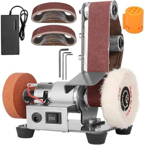 YZHYYDS Mini Correa eléctrica, Amoladora y lijadora de Banco Profesional