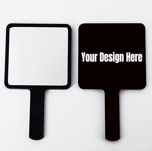 Miniatura 2 de Espejos de maquillaje personalizados  Personaliza tu imagentexto  Espejo de peluquero para cabello, espejos con mango para viajes, maquillaje,