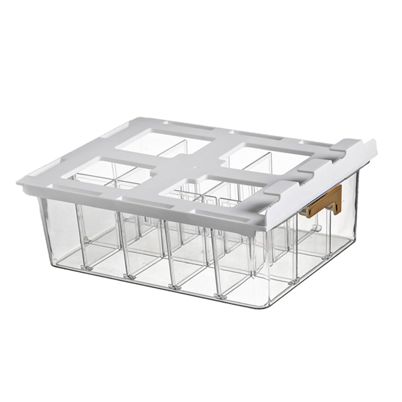 KOMBIUDA Scatola Organizer per Intimo e Calzini da Armadio Coperchio | Pet Multi-griglia, Design a Scomparti, per Guardaroba e Casa, Stile Fashion