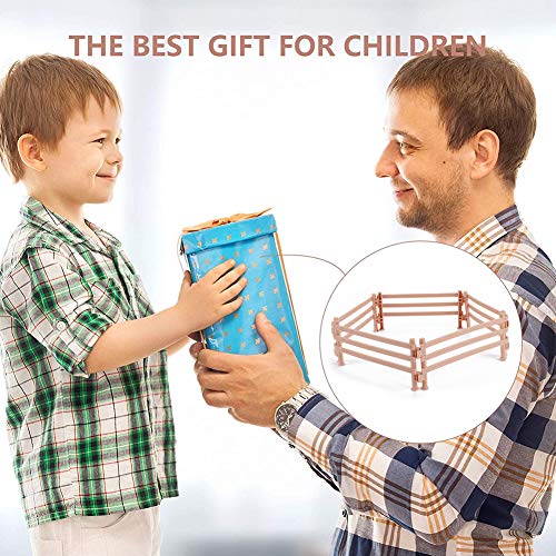 20 Spielzeugzaun Pferdezaun Zubehör Spielzeug Set Mini Kunststoff Gartenzaun Spielzeug Bauernhoftier Pferd Figur Zaun… – Bild 7