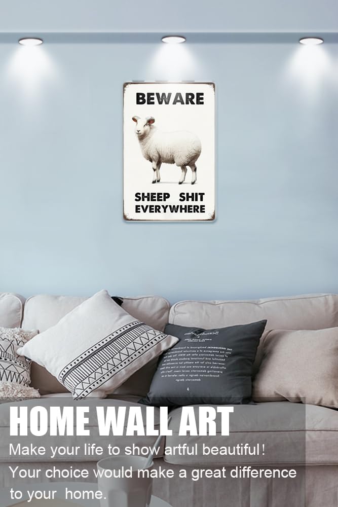 Targa In Metallo Retrò 'Warning Goat Crossing Road' 20x30 Cm – Cartello Divertente Per Amanti Delle Capre, Decorazione Da Parete Per Casa, Bar O Uomo Grotta