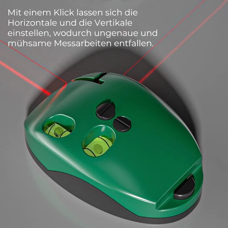 Miniatura 5 de Báscula láser electrónica de 90 grados, nivel Lazer 2023, nivel láser de línea cruzada autonivelante verde con líneas horizontales y verticales,