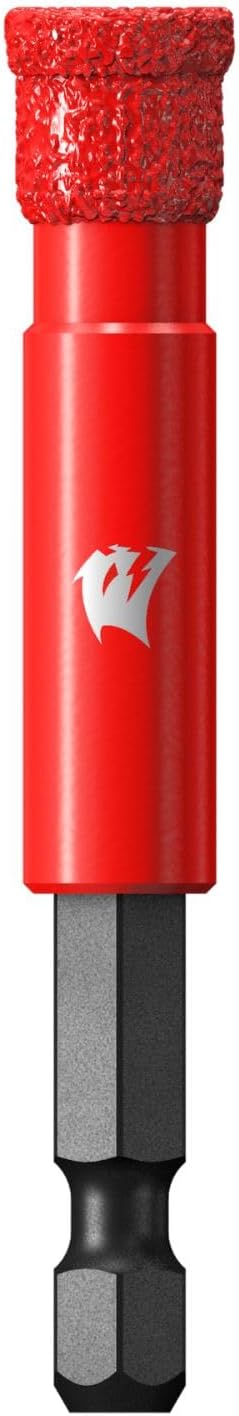 Diablo Diamond-Grit Hole Saw with Snap-Lock Plus Mandrel System - Ideal for Tile, Stone and Glass - 3/8" Diameter, 1/4" Hex Shank - DHS0375DG