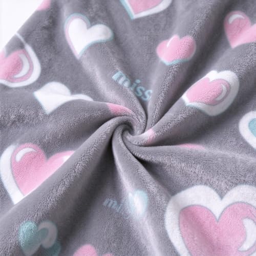 Image of Girls Soft Fleece Robes Plush Hooded Bathrobes Sleepwear for Kids 2-16 Years