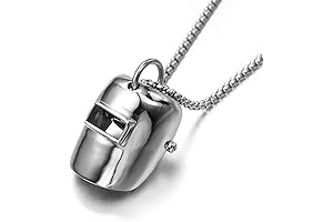 Hiphop Welder Mask Pendant Necklace