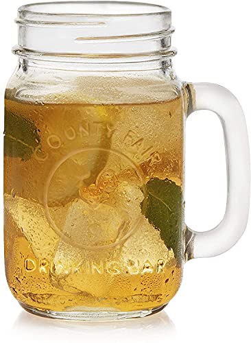 Miniatura 5 de Juego De 2 Vasos Mason Jar Con Tapa, Mason Jars Con Asas, Reutilizables, Vidrio, En Cocinas, Fiestas, 450ml 16oz