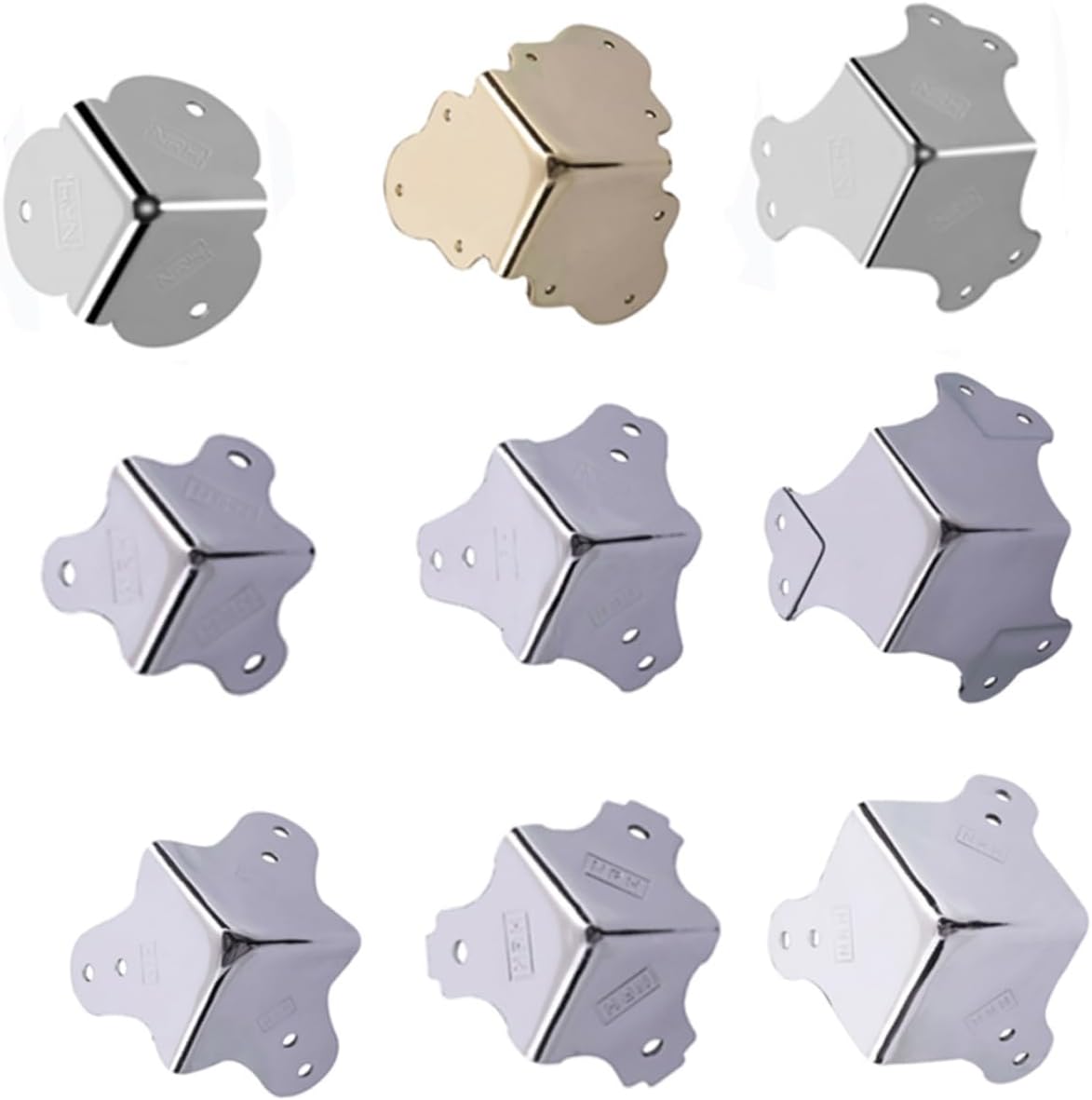 Gadpiparty 4pcs Metal Corner Protector for Tool Cabinets Jewelry Cases and Desks Corner Guard Accessories for Furniture and Home Use