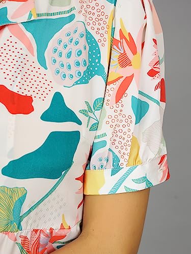 Image of Ravaiyaa - Attitude is everything Womens Soft Crepe Silk Casual Dress Summer Floral Printed Dress Ladies Tank Midi Sundress