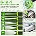 VOERJIA Akku-Hochdruckreiniger 21V (70 Bar), mit LED-Akkustandsanzeige, 2X 4,0 Ah Akkus, 400 L/h, 6-in-1 Düse für Auto, Fahrrad, Terrasse & Camping, Grün