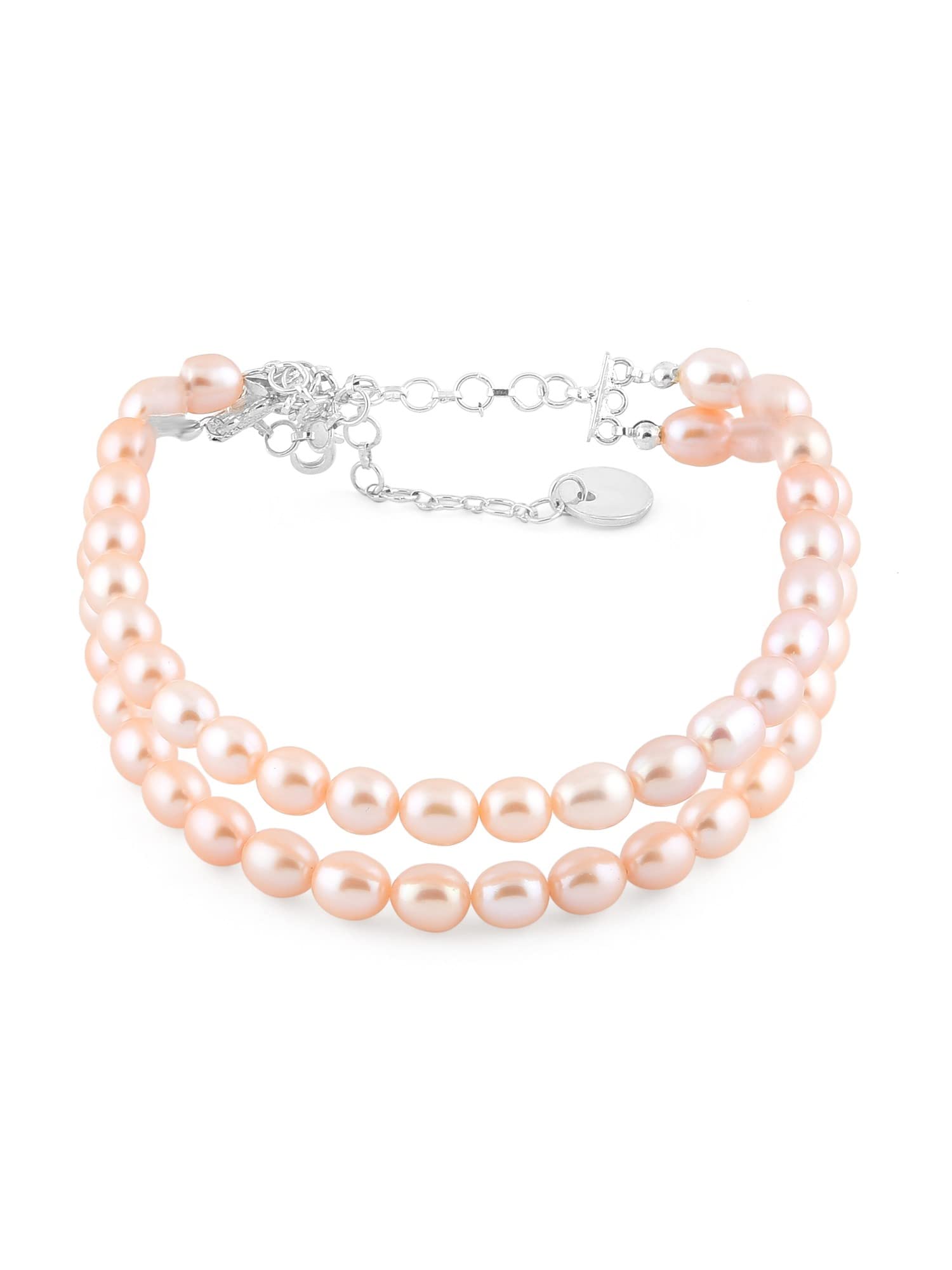 ZAVERI PEARLS Peach Freshwater Rice Pearl AAA+ Quality 2 Strands Choker Necklace For Women-ZPFK11461 (B09MN4XBH9) Amazon Price History, Amazon Price Tracker