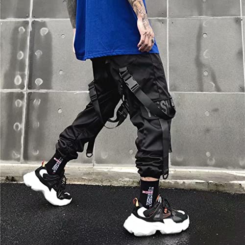 BXCNCKD Gothic Casual Pants Men's Multi -Pocket Worker Trousers Men's Casual Sports Pants3