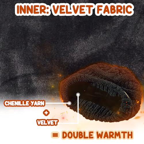 Sukeen Kids Winter Hat Chenille Knit Beanie Hat with Lined for Girls Boys Toddlers Ages 3-8 Warm Skull Caps for Ourdoor4