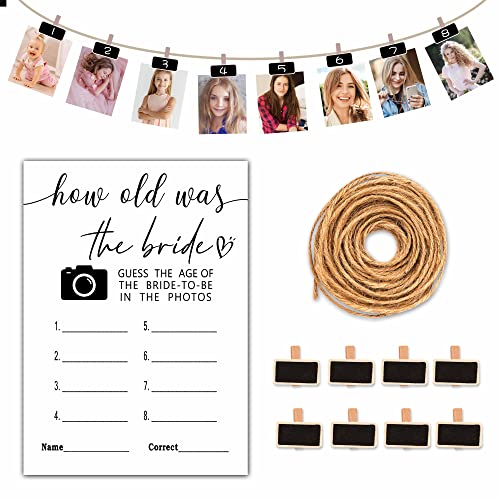 Bridal Shower Games, How Old Was The Bride To Be Bachelorette Party Games, Wedding Shower Games, Set Of 30 Game Cards (B01)
