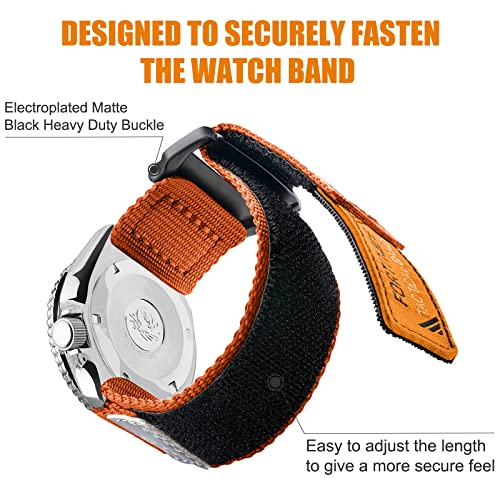 Ritche Nylon Sport 20Mm Quick Release Watch Band For Men Women,Replacement Sekio Watch Bands Orange #TOP7