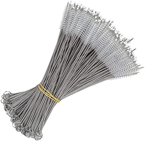 CasaNeLia Cleaning Brush Set 50 Piece Bulk Extra Long 9inch x10 mm Cleaner Brush for Stainless Steel Reusable Metal Tumbler Straws,Tumbler, Sippy Cup, Bottle and Tube(50pc-Cleaning Brush)
