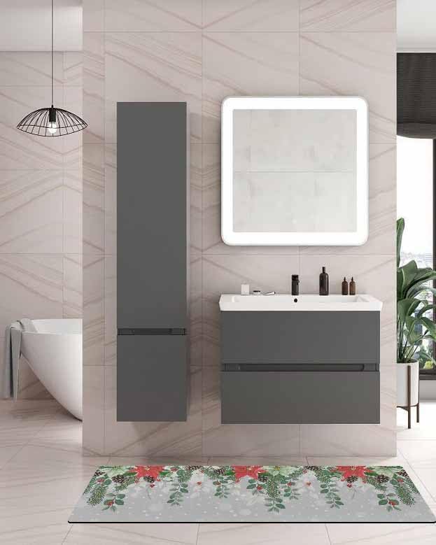 Miniatura 2 de Tapete de baño de Navidad para bañera, antideslizante, de secado rápido y absorbente, tierra de diatomeas, fregadero, dormitorio, cocina, tapete