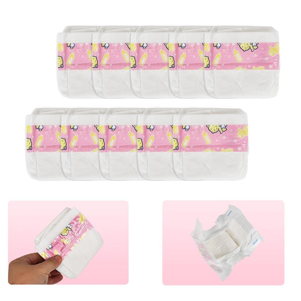 Baby Doll Diapers Pack,10PC Reborn Dolls Diapers Refill for 14~18 Inch Baby Doll Accessories,Reusable Newborn Dipaers,Adjustable Babydoll Underwear Newborn Underpants Accessories — view 6