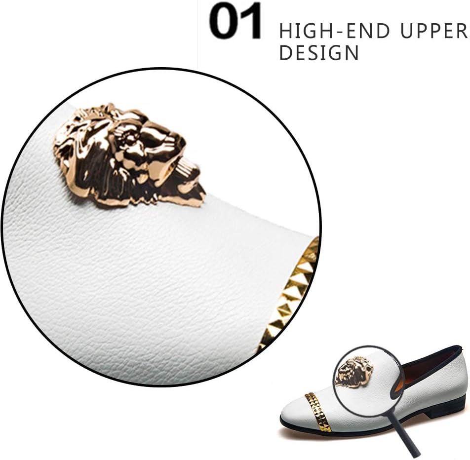 Meijiana Black Leather Loafers for Men - Breathable, Flexible Slip On Mens Shoes - Perfect Party, Wedding, Birthday Mens Dress Shoes - Comfortable Rubber Sole Shoes for Men - Image 4