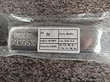 indiumgrau metallic golf 7 in Folie eingeschweißt Indium 0,5KG / 500g Barren hochreines Indium mind. 99,995% Reinheit