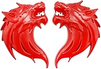 Vista 10 de 2 piezas Cool Wolf Head Car Side/Rear / Front Decor Badge Emblema 3D Autoadhesivo Placa Adhesiva para Coche (negro)