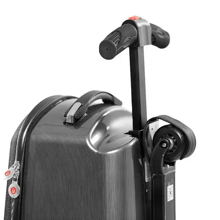 Electric Luggage, Scooter Suitcase for Kids 4-15, Detachable & Foldable 4-in-1 Travel Trolley, Multifunctional Ride-On, Lightweight Aluminum Frame, GPS-Enabled (Electric)4