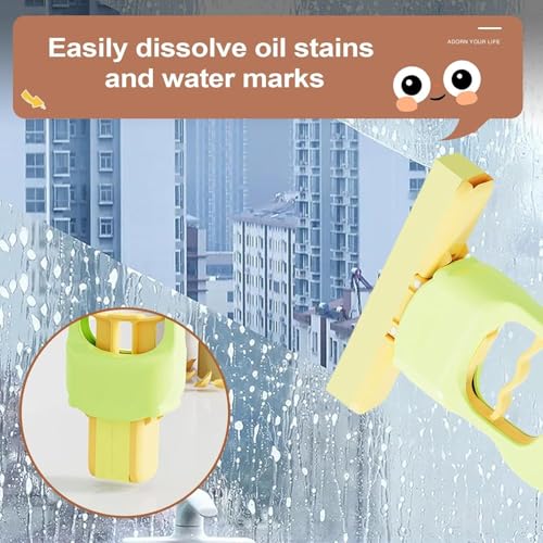Image of Mini Foldable Sponge Mop - Portable Self-Squeeze Floor Cleaner for Home, Kitchen & Bathroom - Compact Wet & Dry Cleaning Supplies for Counters, Tiles & Small Spaces (Cartoon Green)