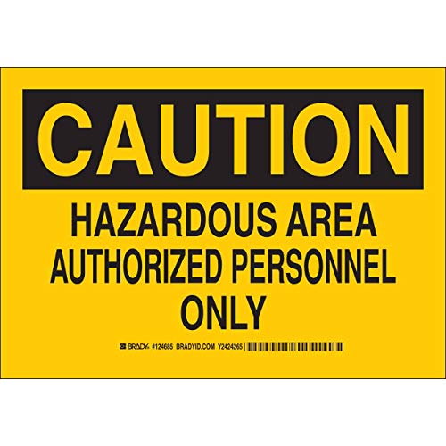 Panneau de signalisation Zone Dangereuse Brady 124687 Noir et Jaune 25x35 cm