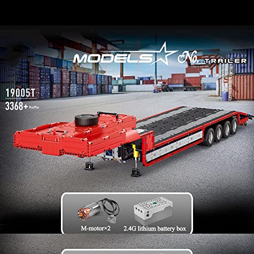 Mould 19005 Technik LKW, Truck Bausteine Model aus 4585 Teilen, Groß Lastwagen Bauset mit 2.4G Fernbedienung und 7… – Bild 5
