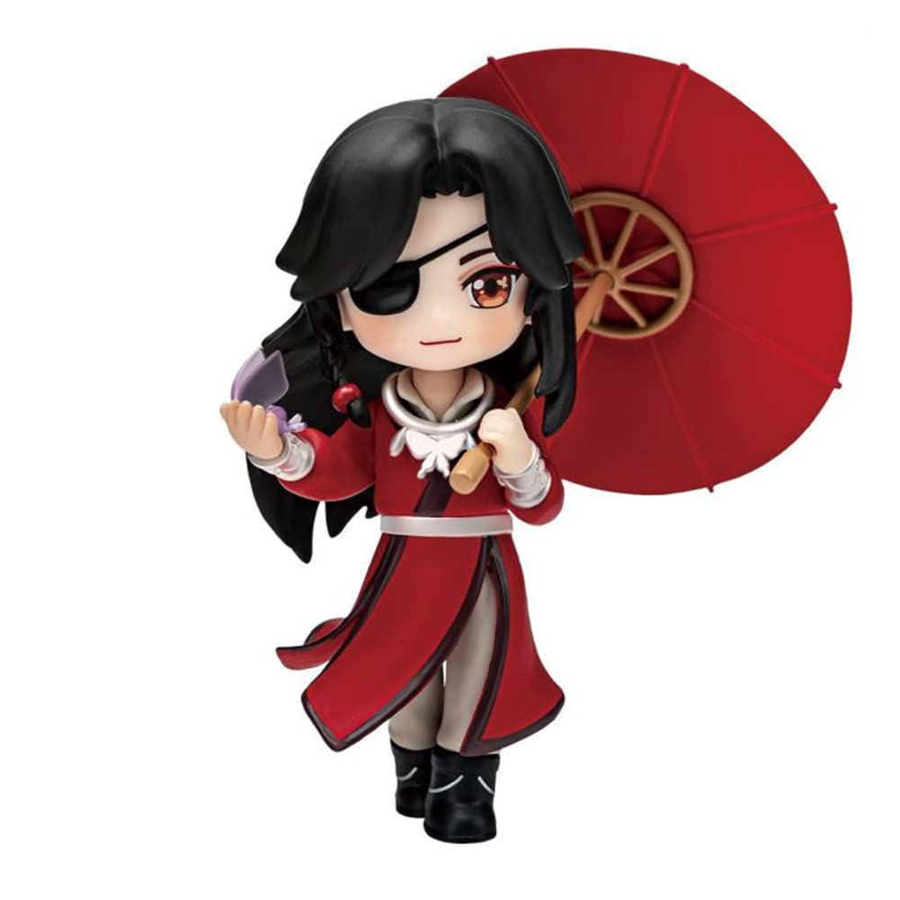 Tian Guan Ci Fu Actionfigur Xie Lian/Hua Cheng/San Lang Q-Version, Clayman-Figur, 8–9 cm, PVC, Cartoon-Charakter, Modell, Anime-Merch, Statue, Geschenk, 4 Stück