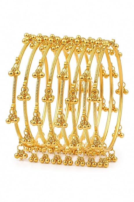 Kashmiri Ghungroo Bangles Set for Women & Girls | Traditional Bangles | Designer ethinic Bridal Chudi for Bridal, Wedding, Karwa Chauth, Festival & Daily Wear-image-37