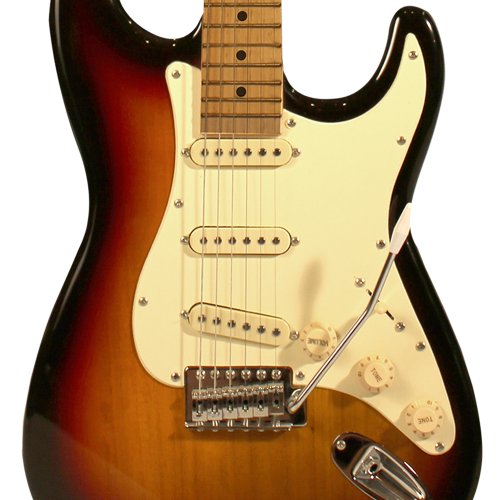 Sawtooth Sunburst Electric Guitar w/Vintage White Pickguard - Includes: Accessories, Amp, Gig Bag
