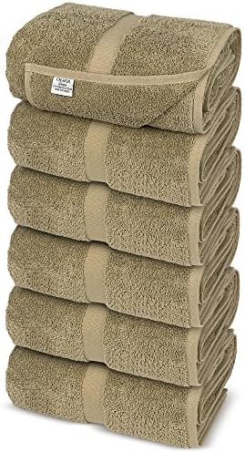 Chakir Turkish Linens Turkish Cotton Luxury Hotel & Spa Bath Towel, Hand Towel - Set of 6, Driftwood