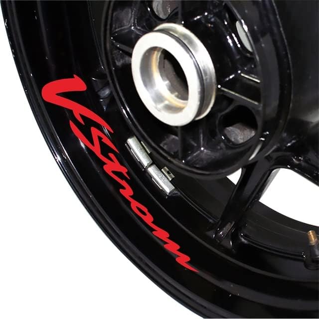 Kit de calcomanías reflectantes para llantas de motocicleta, calcomanías impermeables para llantas de neumáticos para SUZUKI V-STROM (rojo)