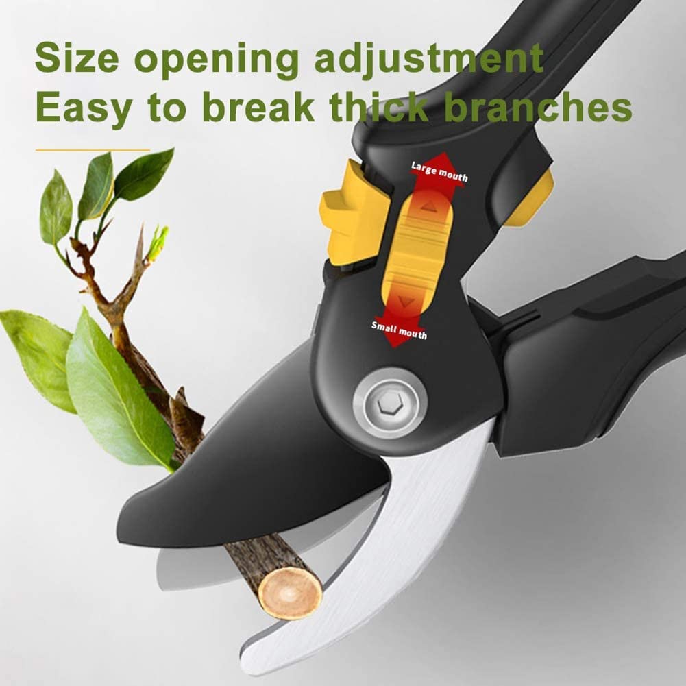 Forbici da potatura Professionali da Giardino SK5 Lama da 46 mm, cesoie per potatura Alberi, cesoie manuali in Acciaio Inox con Manici in Spugna e Protezione di Sicurezza