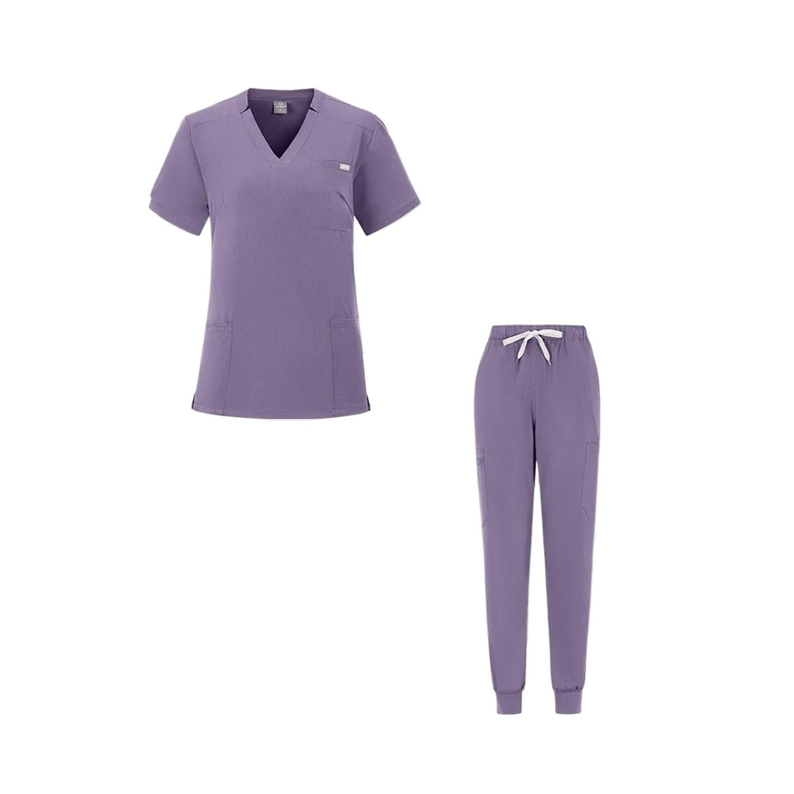 Divisa Da Infermiera Scrub uniforme da sala operatoria Scrub da lavoro ospedaliero Set Forniture mediche Tuta da lavoro for chirurgia dentale da infermiere Per Cosmetologia E Assistenza Sanitaria(Purp