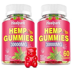 2 Pack Hemp Gummies – 30,000 MG Extra Strength Hemp Oil Extract – High Potency for Adults