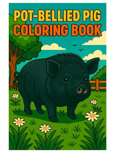 Pot-Bellied Pig Coloring Book: Cute Mini Pig Adventures on the Farm: Adorable Pot-Bellied, Mini, and Vietnamese Pig Coloring Pages for Kids, Teens, and Adults – 50 Fun and Relaxing Farm Animal Scenes image 2