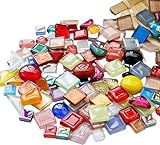 AITINIA DIY Mosaic Tiles for Crafts, Colorful Glass Mosaic Kits for Adults, 700 Pcs Various Shapes Stained Glass Mosaic Tiles, Children Handmade Art Craft Projects for HOM Decoration (Various Shapes)