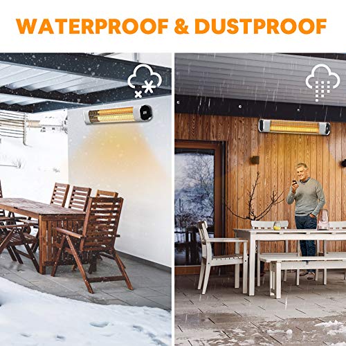 Patio-Heater-Electric-Outdoor-Infrared-Space-Heater-Wall-Mount-with-Aluminum-Alloy-Remote-Control-LED-Display-Ideal-for-Backyard-Porch-Garage-Super-Quiet-and-24H-Timer-Auto-Shut-Off-Gold-Tube-Silver