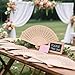 Wobe 60 Pack Sandalwood Fans Wedding Favors, Hand Held Folding Fans Wooden Openwork Personal Handheld Folding Fans for Wedding Party, Home Decorations Birthday Gift