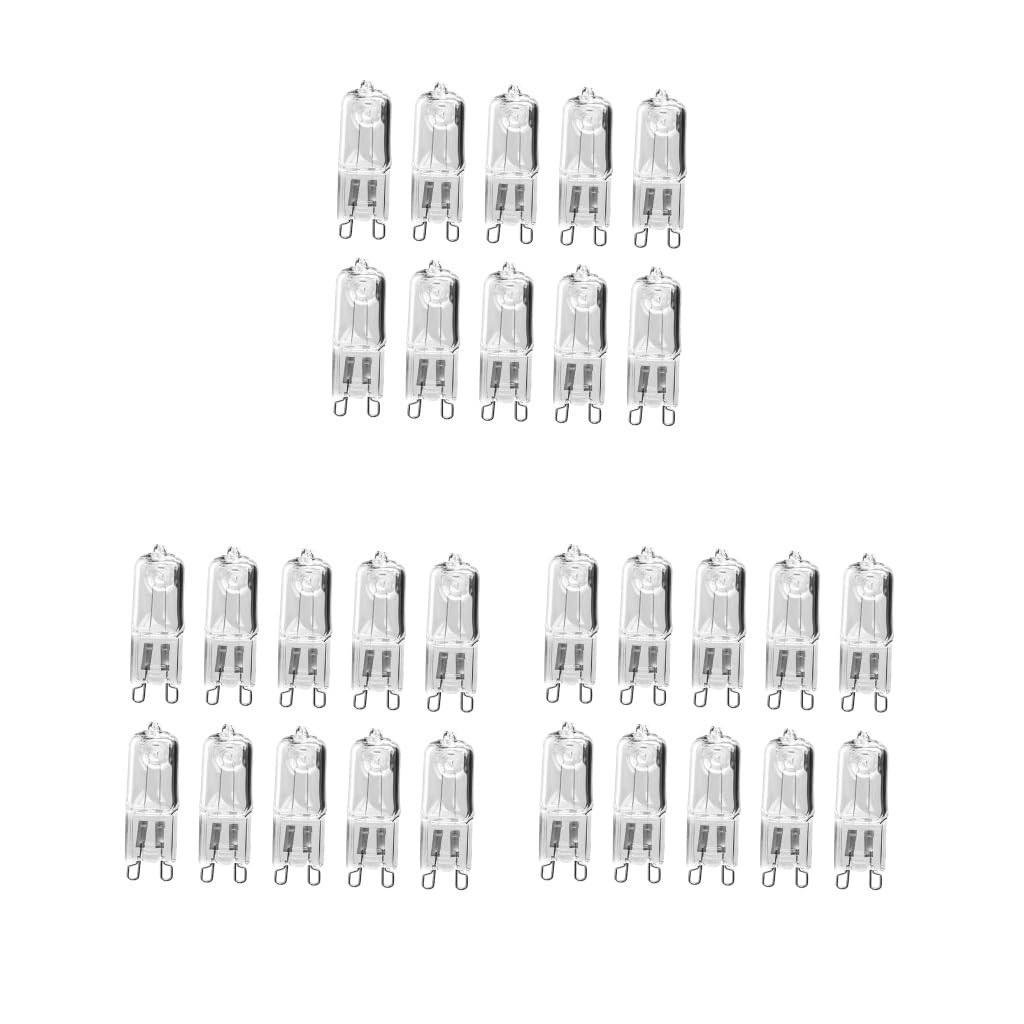 NeaxgeandX 3 Set of 10 Pieces 33W Halogen Lamps G9 Light Bulbs for Desk Lamp Floor Lamp Wall Sconces