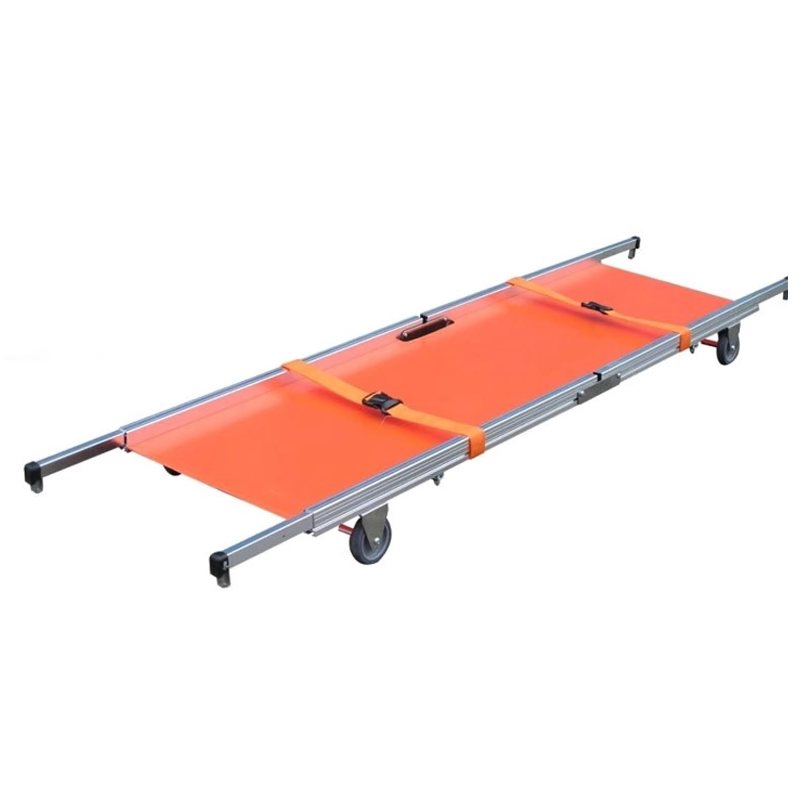 SWENEEN Aluminum Folding Stretcher With Telescopic Handle 4 Casters,Search And Rescue,Rescue Ambulance Stretcher,159Kg/350Lb,For Firefighting And Sports,With 2 Straps,